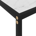 vidaXL Table console Blanc 60x35x75 cm Verre trempé