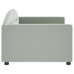 vidaXL Lit de repos sans matelas gris clair 90x190 cm velours
