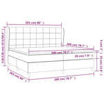 vidaXL Sommier à lattes de lit avec matelas Marron foncé 200x200 cm