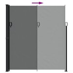 vidaXL Auvent latéral rétractable anthracite 220x500 cm