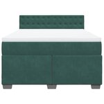 vidaXL Sommier à lattes de lit et matelas Vert foncé 160x200cm Velours