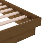 vidaXL Cadre de lit Marron miel Bois massif 135x190 cm Double