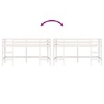 vidaXL Lit mezzanine enfants échelle 90x190 cm bois pin massif
