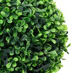 vidaXL Plantes de buis artificiel 2 Pièces avec pots Boule Vert 37 cm