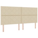 vidaXL Lit à ressorts avec matelas et banc crème 200x200 cm en tissu