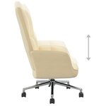 vidaXL Chaise de relaxation Blanc crème Velours
