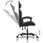 vidaXL Chaise de jeu Noir et camouflage Similicuir