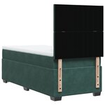 vidaXL Sommier à lattes de lit et matelas Vert foncé 80x200 cm Velours