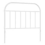 vidaXL Tête de lit métal blanc 100 cm