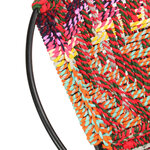 vidaXL Chaise ronde Chindi Multicolore Tissu
