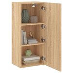vidaXL Meuble TV mural chêne sonoma 40 5x30x90 cm bois d'ingénierie