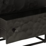 vidaXL Commode noir 55x30x76 cm bois massif de manguier et fer