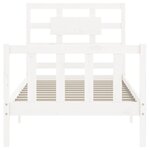 vidaXL Cadre de lit sans matelas blanc bois de pin massif