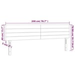 vidaXL Têtes de lit 2 Pièces Taupe 100x5x78/88 cm Tissu