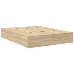 vidaXL Cadre de lit de rangement en chêne Sonoma 140x200 cm