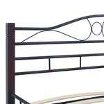vidaXL Cadre de lit sans matelas noir métal 120x200 cm