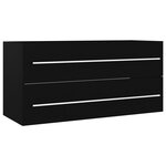 vidaXL Armoire d'évier Noir 100x38 5x48 cm Aggloméré