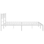 vidaXL Cadre de lit métal avec tête de lit blanc 200x200 cm