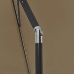 vidaXL Parasol de plage taupe 180x120 cm