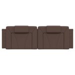 vidaXL Coussin de tête de lit marron 160 cm similicuir