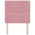 Tête de lit vidaXL boutons en cristal tuftée rose 100 cm en velours