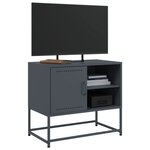 vidaXL Meuble TV rose 100 5x39x60 5 cm acier