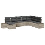 vidaXL Ensemble de canapés de jardin 8 pièces avec coussins en rotin poly gris clair