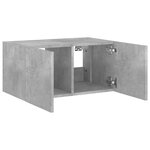 vidaXL Meuble TV mural avec lumières LED gris béton 60x35x31 cm