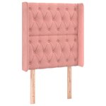vidaXL Sommier à lattes de lit matelas et LED Rose 80x200 cm Velours