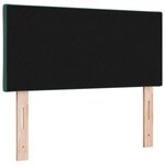 vidaXL Tête de lit LED vert foncé Ensemble de 2 Vert foncé Mousse et bois