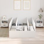 Cadre de lit de rangement vidaXL Blanc 120x190 cm