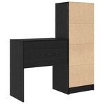 vidaXL Bureau avec rangement en chêne noir en bois d'ingénierie
