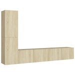 vidaXL Ensemble de meubles TV 4 Pièces Chêne sonoma Bois d'ingénierie