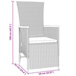 vidaXL Ensemble de salle à manger de jardin 5 pièces avec coussins Beige Rattan Poly