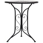 vidaXL Table de bistro mosaïque Gris 61 cm Céramique