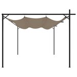 vidaXL Pergola avec toit rétractable taupe 395x292x230 cm