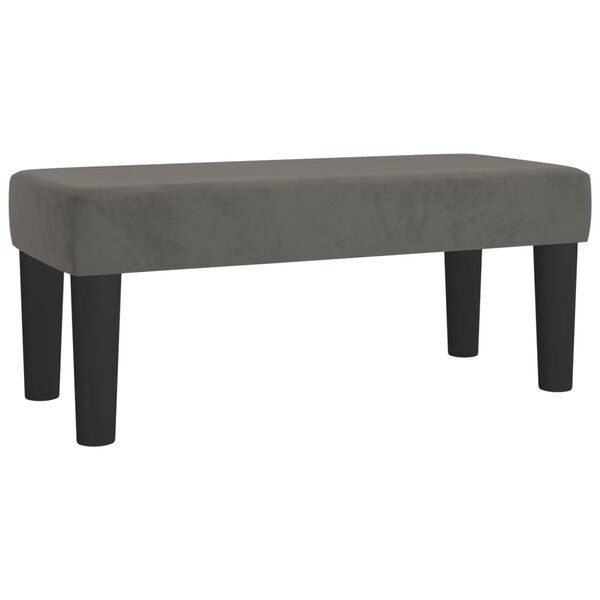 vidaXL Banc Gris foncé 70x30x30 cm Velours