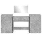 vidaXL Ensemble de coiffeuse 4 Pièces gris béton bois d'ingénierie