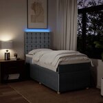 vidaXL Sommier à lattes de lit avec matelas gris clair 80x200 cm tissu