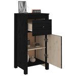 vidaXL Buffet Noir 40x35x80 cm Bois massif de pin
