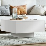 vidaXL Table basse blanc 60x60x31 5 cm bois d'ingénierie