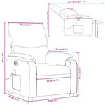 vidaXL Fauteuil de massage inclinable électrique Vert foncé Tissu