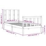 vidaXL Cadre de lit sans matelas 90x190 cm bois de pin massif