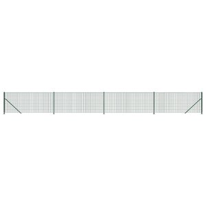vidaXL Clôture en treillis métallique avec bride vert 0 8x10 m