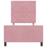 Cadre de lit vidaXL Rose 90x200 cm Velours