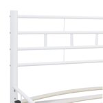 vidaXL Cadre de lit et tête de lit sans matelas blanc 160x200 cm métal