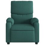 vidaXL Fauteuil de massage inclinable électrique Vert foncé Tissu