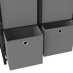 vidaXL Étagère à 4 cubes avec boîtes Noir 69x30x72 5 cm Tissu
