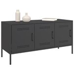 vidaXL Meuble TV noir 100 5x39x50 5 cm acier