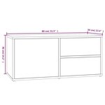 vidaXL Meuble TV Chêne marron 80x34x36 cm Bois d'ingénierie